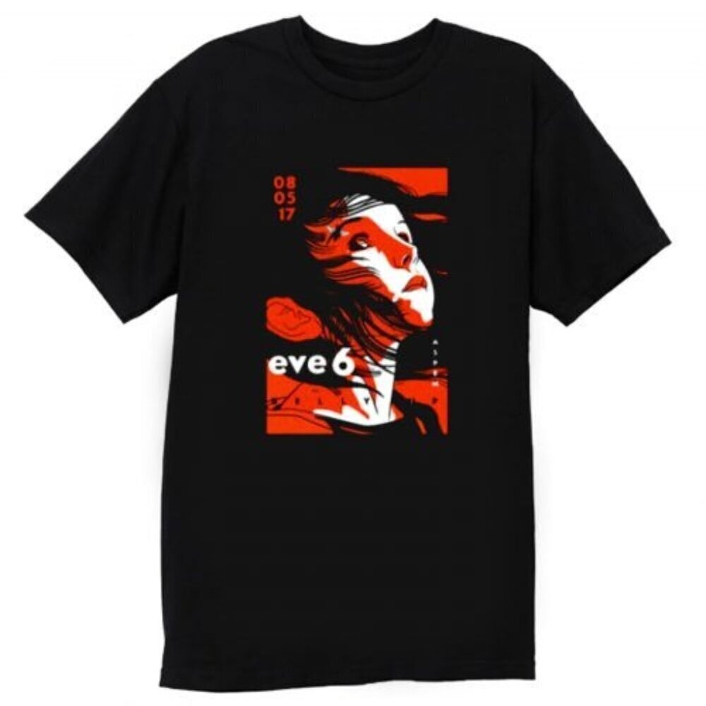 Eve 6 Concert Tour Graphic Tee Rock Alternative Music Band Fan T-Shirt .